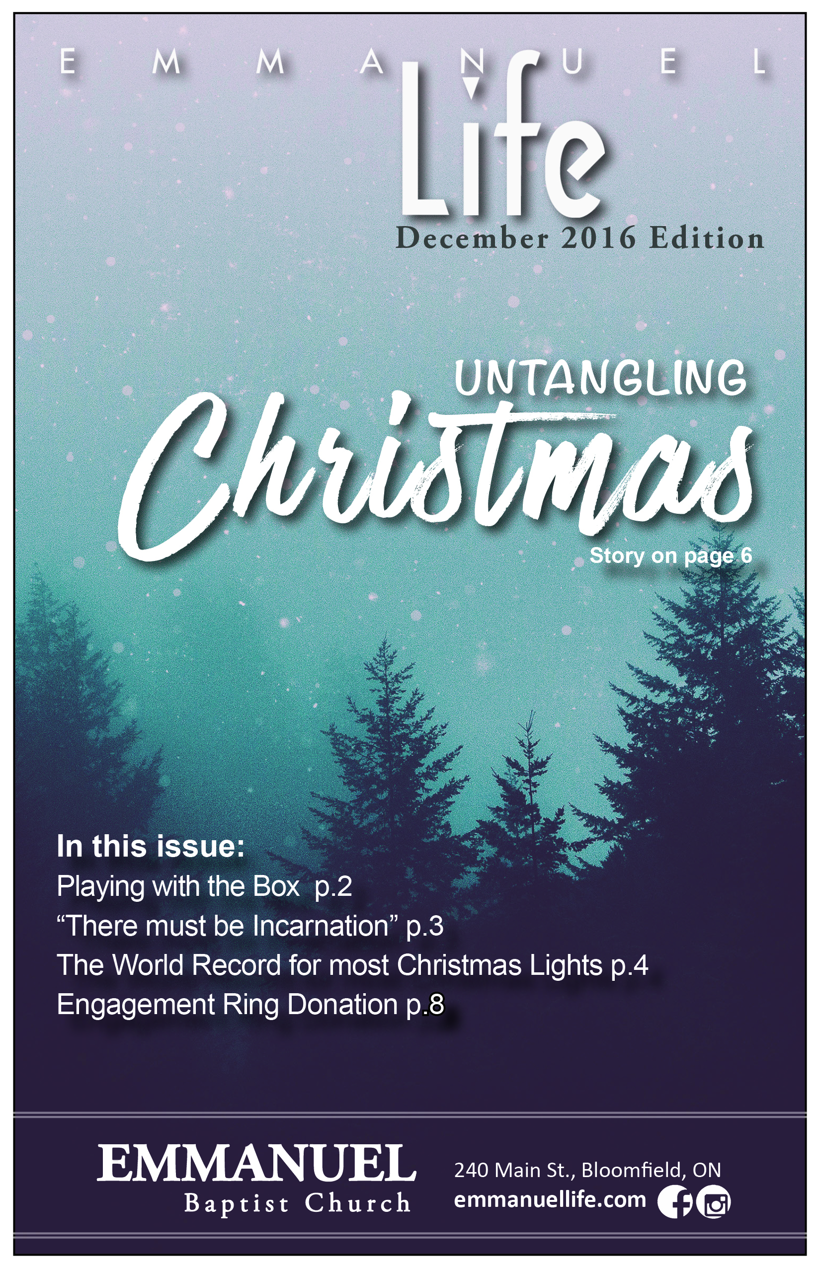 Emmanuel Life Magazine - December 2016